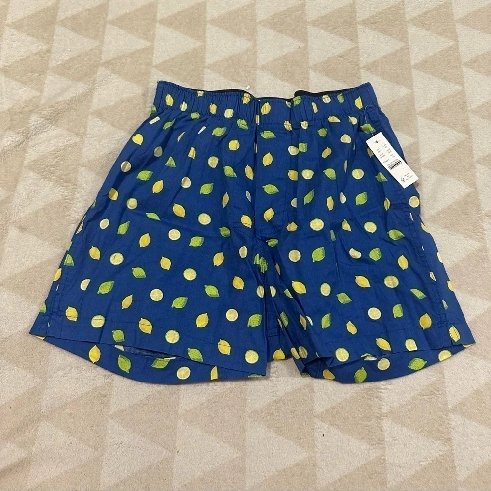 J crew printed boxers for men lemon citrus print